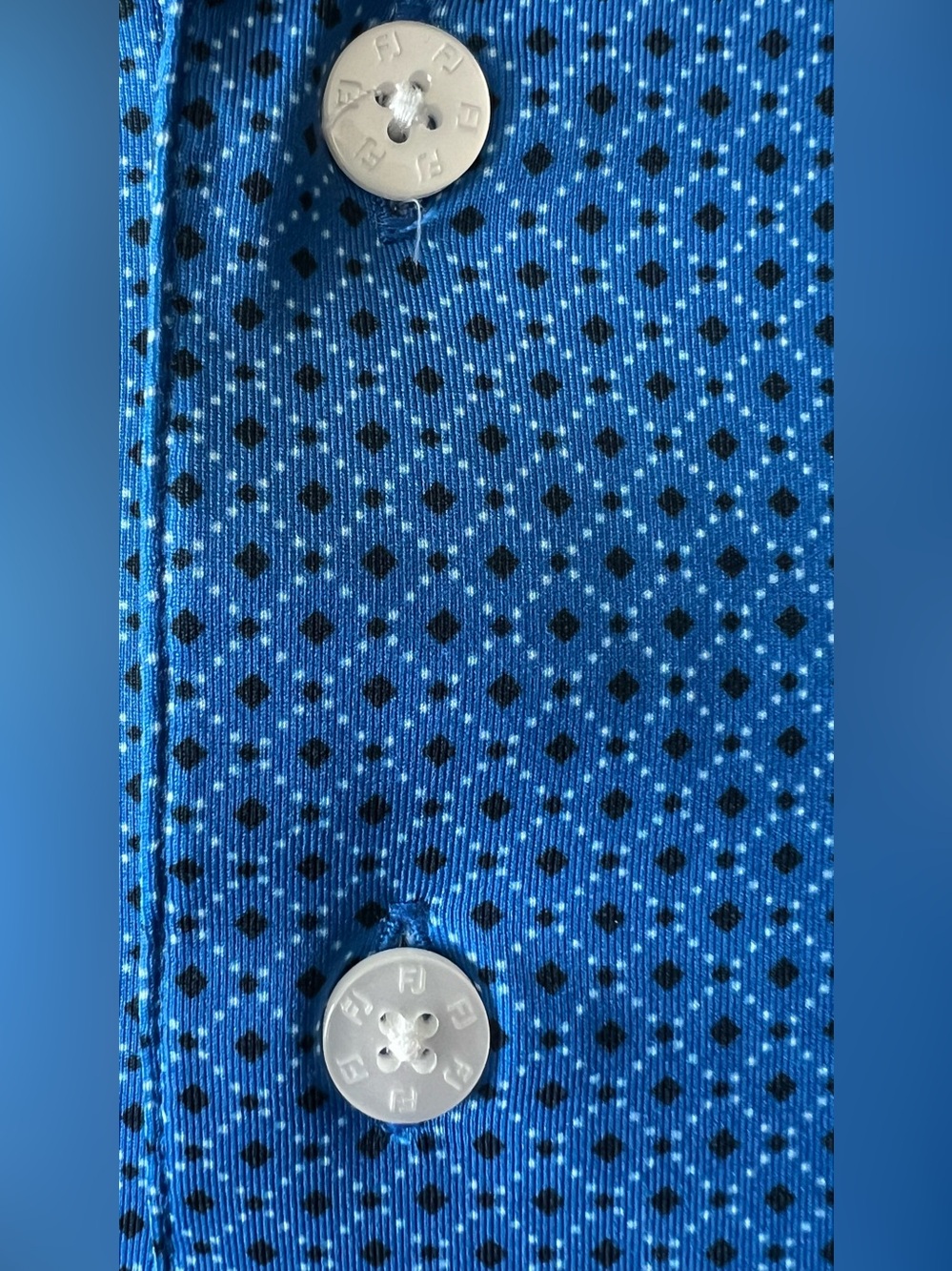 FootJoy FJ Blue Dot Geo Lisle Golf Polo XL - Picture 5 of 11